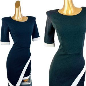 Vintage preppy little black dress retro mod formal cocktail party medium